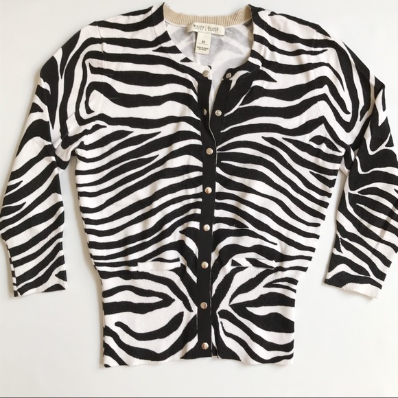 WHBM Zebra Print Small Cardigan - Picture 5 of 8